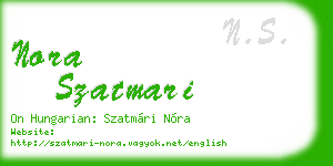 nora szatmari business card